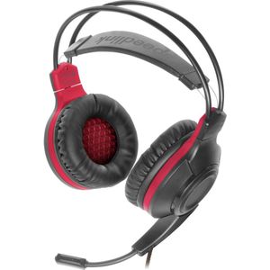 SpeedLink CELSOR Over Ear headset Gamen Kabel Stereo Zwart/rood Afstandsbediening, Volumeregeling, Microfoon uitschakelbaar (mute)