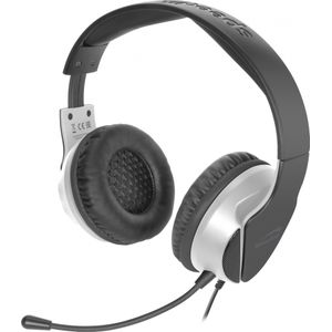 SpeedLink HADOW Over Ear headset Gamen Kabel Stereo Zwart/wit Afstandsbediening, Volumeregeling, Microfoon uitschakelbaar (mute)