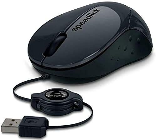 Speedlink - Beenie - Muis - Zwart - 1.200 dpi Sensor, USB-A, Instelbare Kabellengte (0,1 - 0,7 m)
