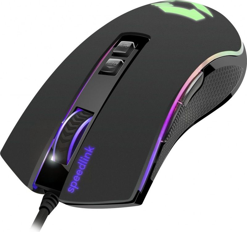 Speedlink - Orios - Gamingmuis - Zwart - 10000 DPI, RGB-verlichting, 7 Programmeerbare Knoppen