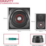 Speedlink Gravity 2.1 Subwoofersysteem - Bluetooth Speaker, Houten Behuizing, Zwart