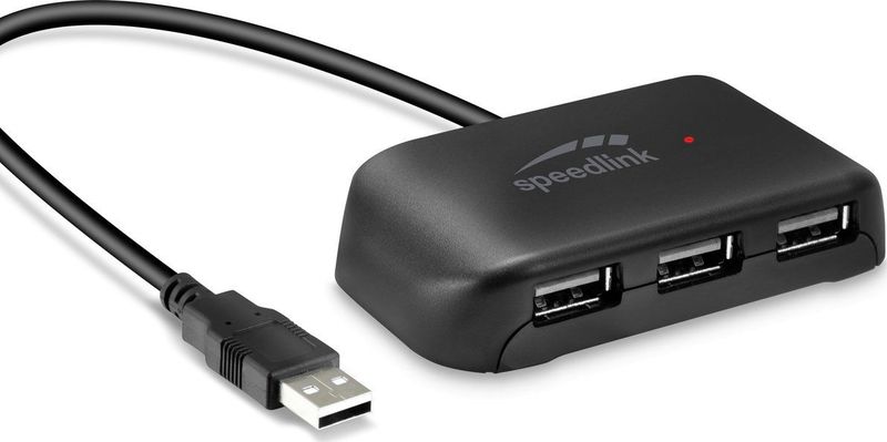 Speedlink - Snappy Evo - Docking Station - Zwart - USB 2.0 - 4 Poorten