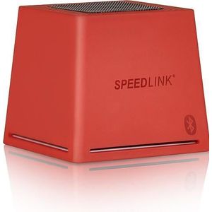Speedlink CUBID (4 h, Oplaadbare batterij), Bluetooth luidspreker, Rood