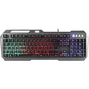 Speedlink LUNERA Metal Rainbow Gaming Keyboard - Gaming Toetsenbord - met verlichting - Volledig formaat toetsenbord - DE-lay-out, zwart