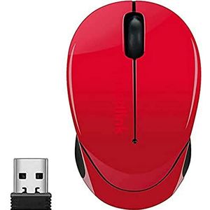 Speedlink BEENIE Mobile Mouse Wireless - Draadloze muis voor kantoor/thuiskantoor (8 m bereik - 1200 dpi - Geschikt voor linkshandigen en rechtshandigen) voor gaming/pc/notebook/laptop, rood