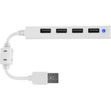Speedlink Snappy Slim - USB Hub - USB-A naar 4x USB-A - Wit