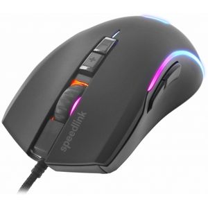 Speedlink ZAVOS Gaming Mouse - gamingmuis - veelkleurige verlichting, 5 toetsen en 2 dpi-schakelaars, zwart