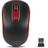 Speedlink CEPTICA Mouse Wireless - 3 Tasten Maus Kabellos für Büro/Home Office (10m Reichweite - dpi-Schalter bis 1600 dpi - für Links - und Rechtshänder) für Gaming/PC/Notebook/Laptop, schwarz-rot