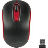 Speedlink CEPTICA Mouse Wireless - kleine Maus ohne Kabel, PC Maus kabellos für Notebook und Laptop, leicht, 2.4G USB Nano-Empfänger, dpi-Schalter bis 1600 dpi, schwarz-rot