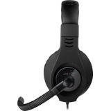 Headset - Zwart - Stereo - Gevoerde Beugel - Inklapbare Microfoon