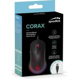 Speedlink Corax Gaming Muis - 3200 DPI - Instelbare Knoppen - Zwart