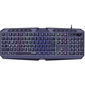 Speedlink Ludicium Regenboog - Gaming Toetsenbord - RGB Verlicht - Zwart - US QWERTY