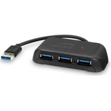 Speedlink - SNAPPY EVO - USB-hub - Zwart - 4-poorts met 3x USB-A en 1x USB-C, Gegevensoverdracht tot 5 Gbit/s