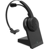 Speedlink SONA Pro Bluetooth hoofdtelefoon - zeer lichte mono-hoofdtelefoon met microfoon en ruisonderdrukking, met laadstation voor kantoor en telewerk, draadloze bluetooth-aansluiting of USB-kabel,