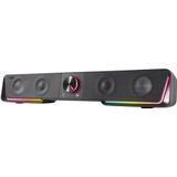 Speedlink Gravity RGB stereo soundbar, bluetooth-luidspreker voor smartphone/tablet, RGB-verlichting, hoofdtelefoon- en microfoonaansluiting, zwart