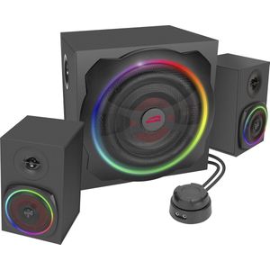 Speedlink Zwaartekracht RGB 2.1, PC-luidspreker, Veelkleurig, Zwart