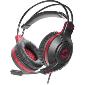 SpeedLink CELSOR Over Ear headset Gamen Kabel Stereo Zwart/rood Afstandsbediening, Volumeregeling, Microfoon uitschakelbaar (mute)