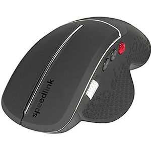 Speedlink LITIKO Ergonomische muis - draadloze pc muis, praktisch duimwiel, houdingsverbeterende vorm, driverloze installatie - zwart