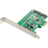 Dawicontrol - DC-600e - SATA RAID Controller - Low-Profile - Ondersteunt RAID 0, RAID 1, JBOD