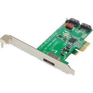 Dawicontrol - DC 600e - RAID-controller - Zwart - 2-kanaals, SATA 6Gb/s, PCIe 2.0, RAID 1/0/JBOD