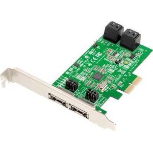 Dawicontrol - DC 624e - SATA RAID Controller - Low-Profile - Ondersteunt RAID 0, 1, 5, 10 en JBOD