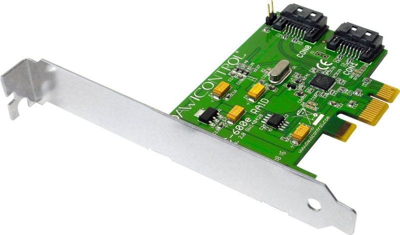 Dawicontrol - DC 600e - Storage Controller - RAID 1/0/JBOD - 2 SATA 3-kanalen - 600 MB/s