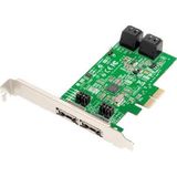 Dawicontrol - DC-624e R2 - RAID Controller - Zwart - Ondersteunt tot 4 SATA 6Gb/s kanalen