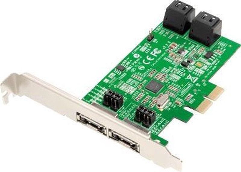 Dawicontrol - DC-624e R2 - RAID Controller - Zwart - Ondersteunt tot 4 SATA 6Gb/s kanalen