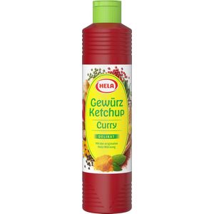 Hela - Kruidenketchup Curry - delicaat - 800 ml - Doos 12 fles