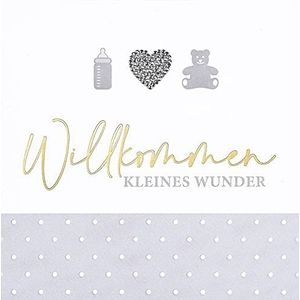 BABY - Willkommen - Serie Diamond - Gl&#252;ckwunschkarte im Format 15 x15cm mit Briefumschlag