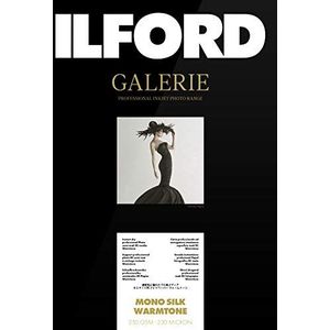 Ilford Galerie Mono Silk Warmtone Fotopapier, A4, 25 Vellen, Zwart