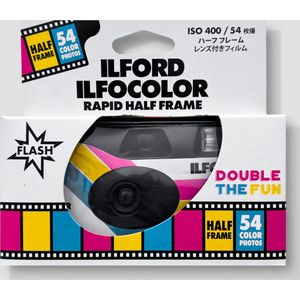 Ilford Ilfocolor Rapid Half Frame - Wegwerpcamera - single use - 54 kleuren foto's - Met flits