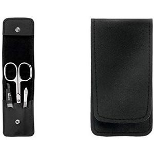 Clauss 9951 manicureset, in lederen etui, zwart