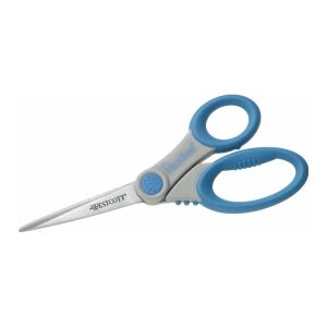 Westcott Schere Microban Softgrip 21,0 cm grau/blau