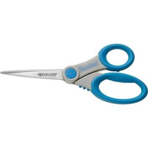 Westcott E-30781 00 Microban Softgrip schaar, 21 cm, blauw-grijs