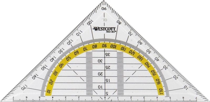 Westcott geodriehoek - 14cm - AC-E10130
