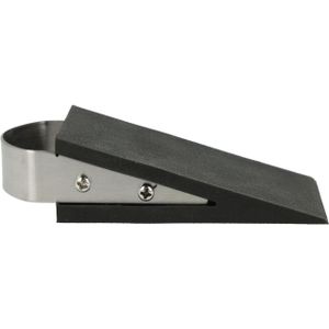 Deurstopper - Zwart-Zilver - Roestvrij Staal en Kunststof