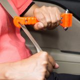 Westcott - AC-P30001 - Veiligheidshamer - Oranje - Geïntegreerde Gordelsnijder - 2 Stuks