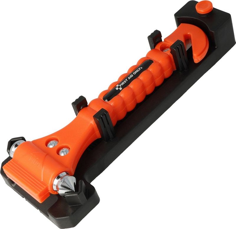 Westcott - AC-P30001 - Veiligheidshamer - Oranje - Geïntegreerde Gordelsnijder - 2 Stuks