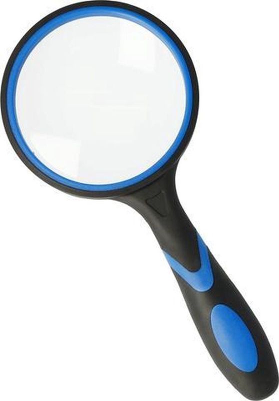 WESTCOTT Lupe schwarz/blau 4-fach, Ø 75 mm