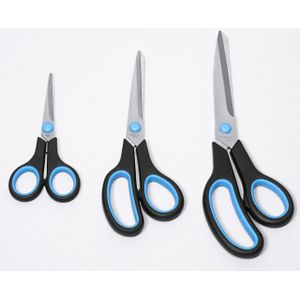 WESTCOTT Scheren-Set Easy Grip Scheren 3 Stück Schwarz, Universalscheren mit Komfort-Griff, (Vorteilspack, 3-tlg), Extrascharfe & langlebige Edelstahlklinge