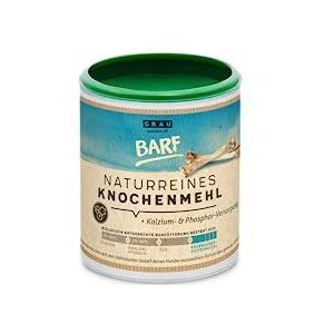 GRAU - het origineel - 100% natuurlijk runderbotmeel, natuurlijke calcium voor botvorming & gewrichten, 1 verpakking (1 x 175 g), aanvullend diervoeder voor honden & katten