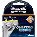 Wilkinson Sword - Quattro Titanium Precision - Scheermesjes - 4 st