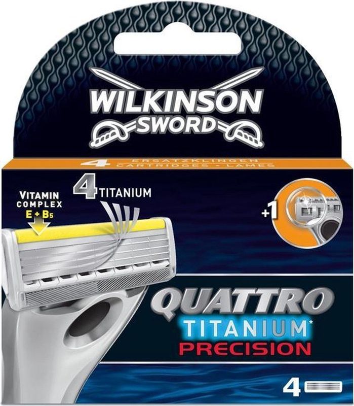 Wilkinson Sword - Quattro Titanium Precision - Scheermesjes - 4 st