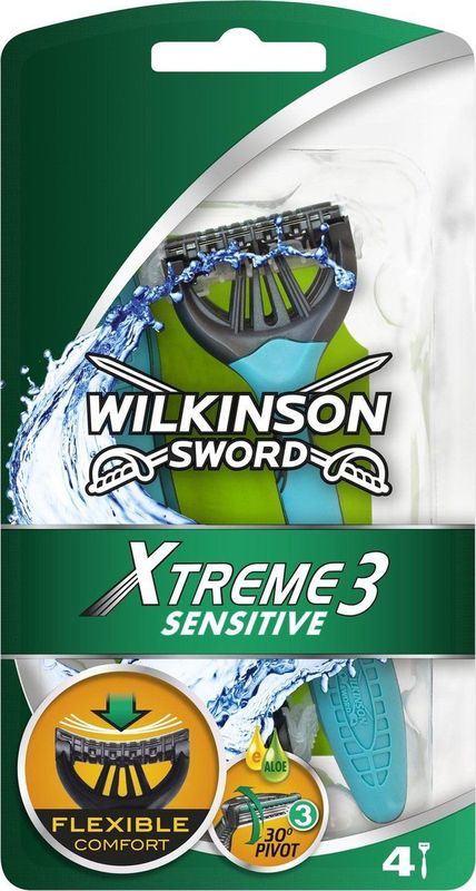 Wilkinson Sword Xtreme 3 Sensitive Scheermes - 4 stuks