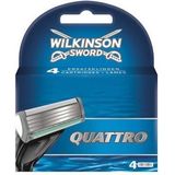 Wilkinson Sword Quattro - 4 stuks - Scheermesjes