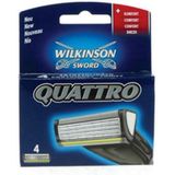 Wilkinson Sword Quattro - 4 stuks - Scheermesjes