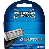 Wilkinson Sword Quattro - 4 stuks - Scheermesjes