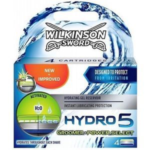 Wilkinson Hydro 5 Scheermesjes - Groomer Power Select 4 Stuks