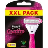 Wilkinson Sword Quattro for Women - Vervangende Opzetstuk - 6 st - Scheermesjes